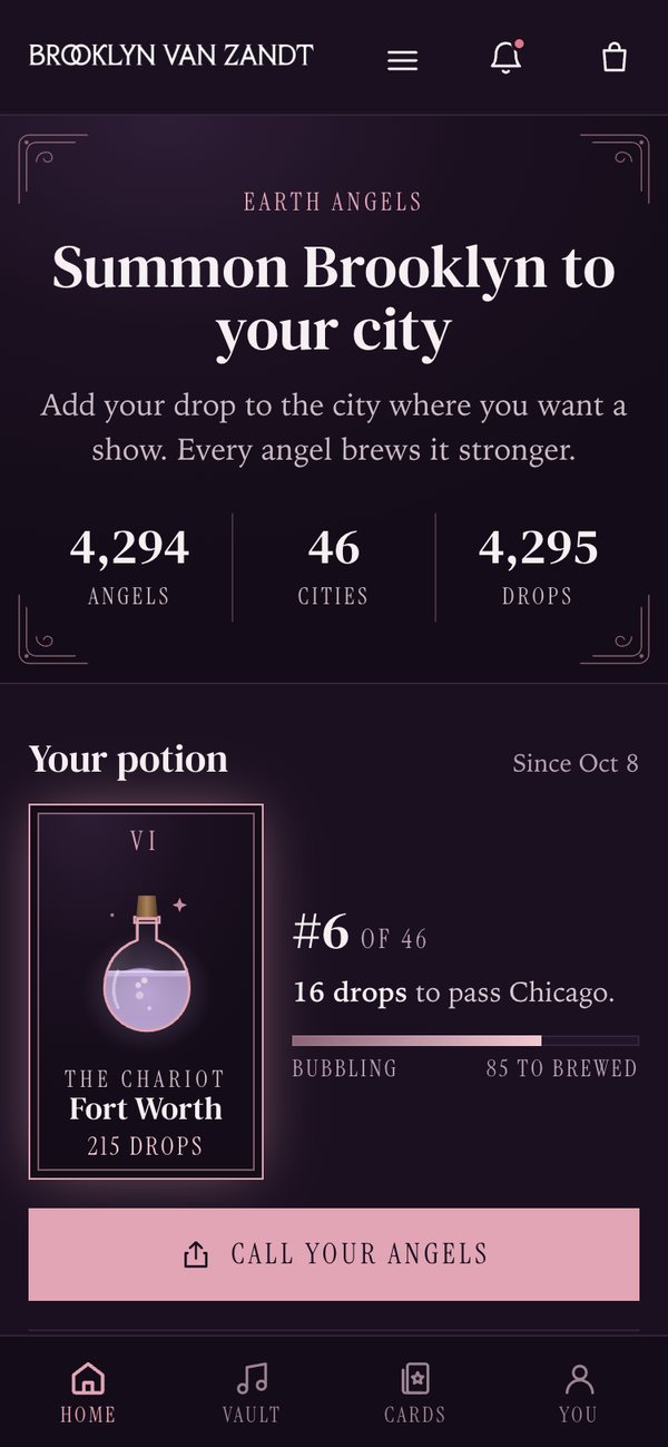 Summon Brooklyn to your city in IndyHouse Fans: angels, cities, drops, Add your drop
